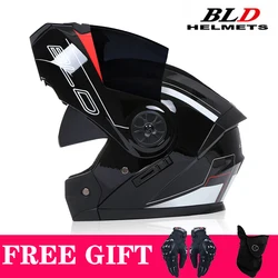 DOT Aprovado Modular Flip Capacete De Motocicleta, Capacete De Segurança, Voyage Racing, Lente Dupla, Viseira Interior, ABS, Marca Famosa, BLD-161, Mais Recente