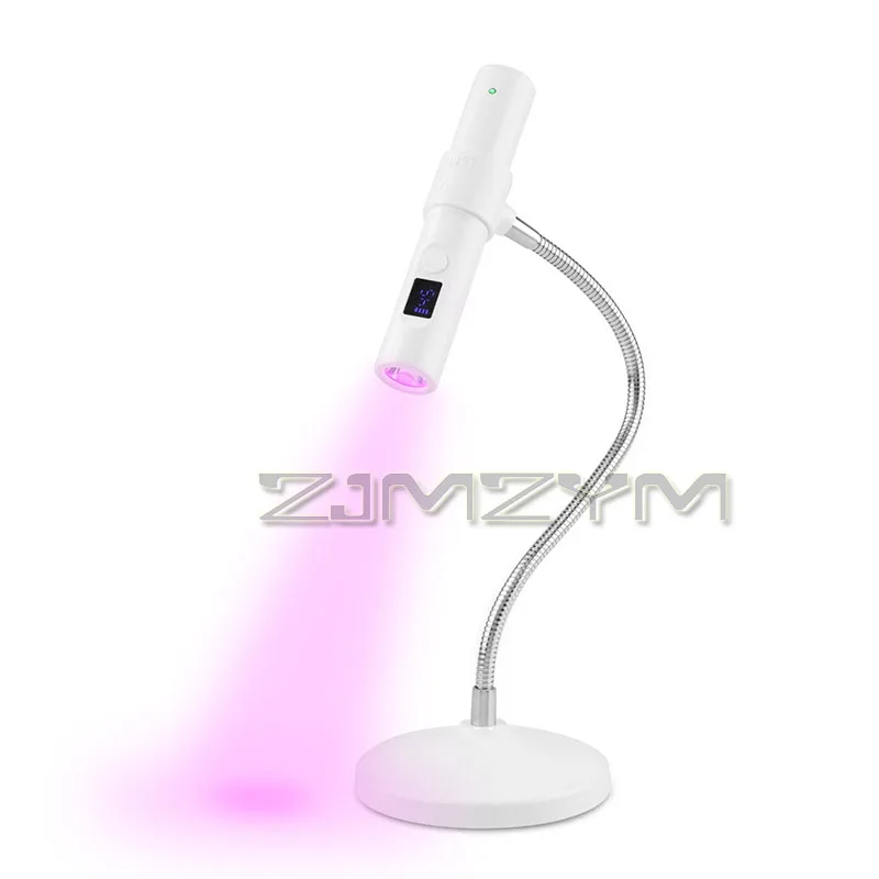 2In1 Manicure Lamp UV Flash Cure Red Light 30s 60s Timing Quick Drying Light Handheld Rechargeable LED Nail Lamp For Gel Varnish