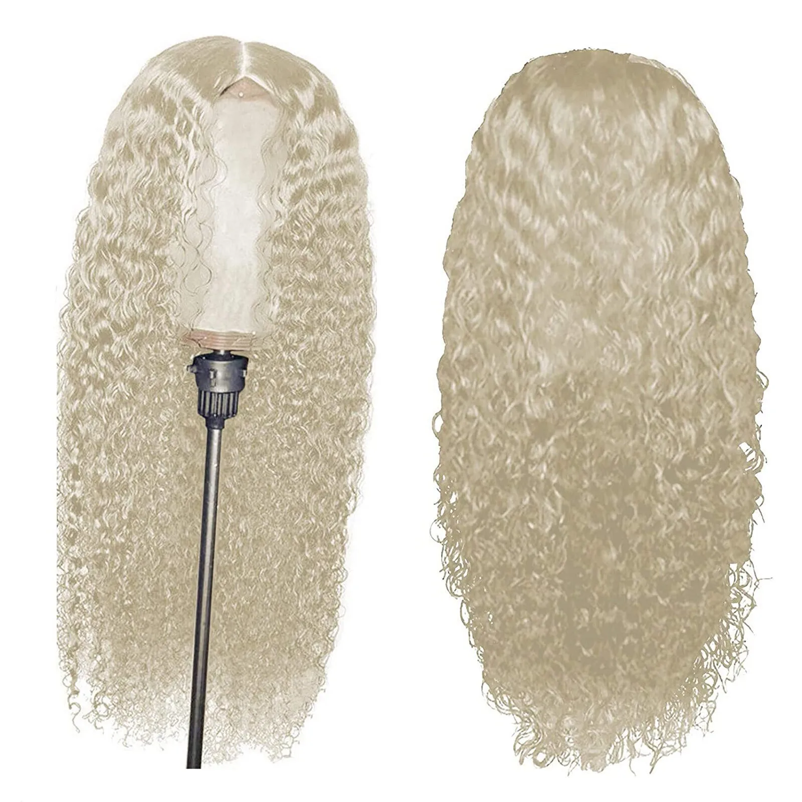 Peruvian Curly Human Hair Wig Glueless Lace Front Human Hair