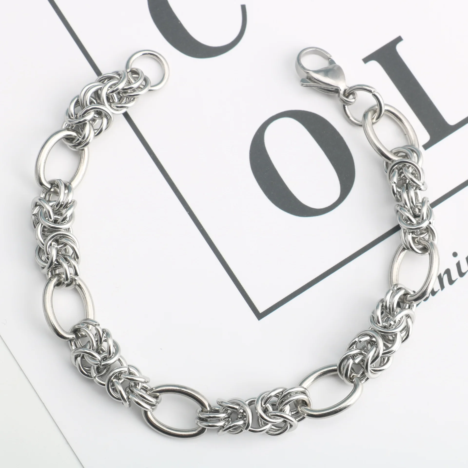 Gold Plated Chain Bracelets for Women, Chic Cool Bangles,  Punk Gothic Charm Bracelet, Stylish Jewelry