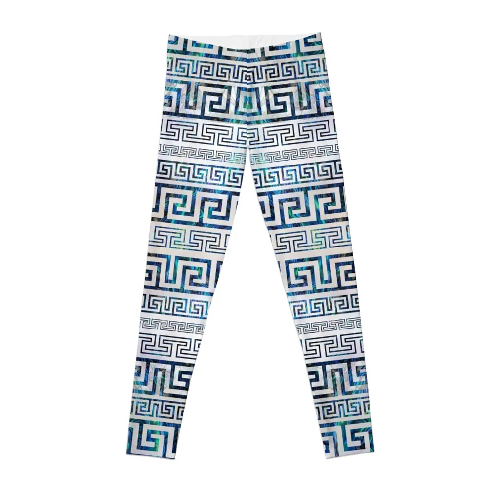 

Greek Meander Pattern - Greek Key Ornament Leggings for physical sports tennis for harem pants gym top Womens Leggings