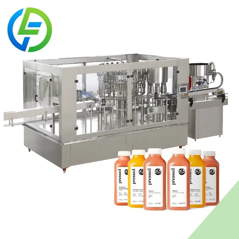Juice Filling Machine Drinks Filling Machine 3 in 1 Washing Filling Capping Beverage Production Line