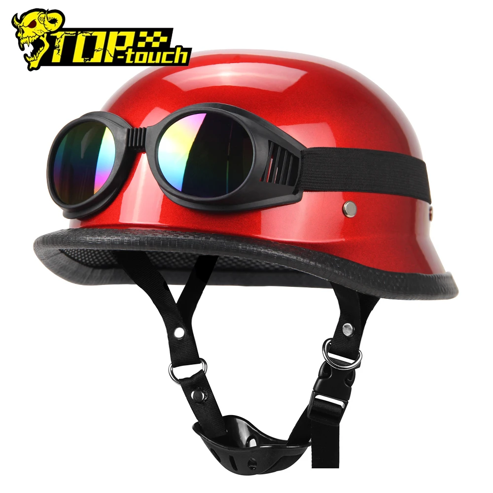 

DOT Certification Motorcycle Half Helmet Vintage Fashion Motorbike Helmet Anti Fall And Sun Cap Moto Riding Safety Helmets S-2XL