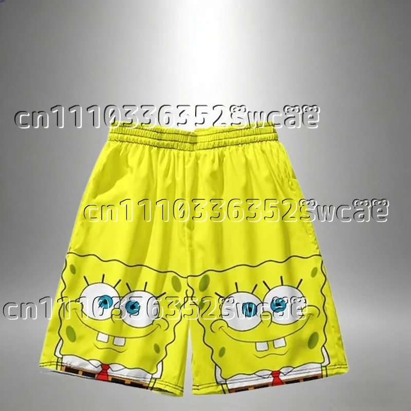 Potdemiel Brand SpongeBob SquarePants Summer Shorts Adult & Kids Matching Family Set New Design