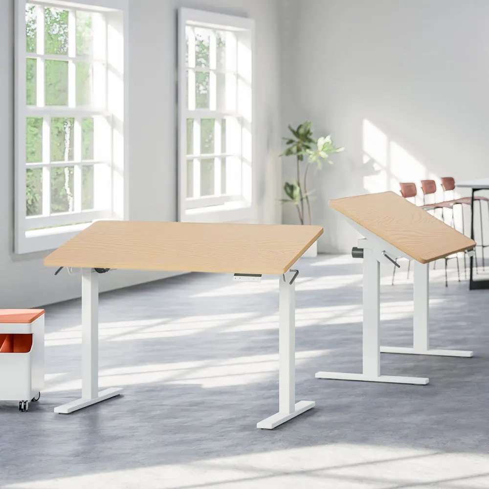 Modern Design 2-leg Electric Adjustable Height Folding Table Top Office Desks for Computer Workstation Sit Stand Drafting Desk