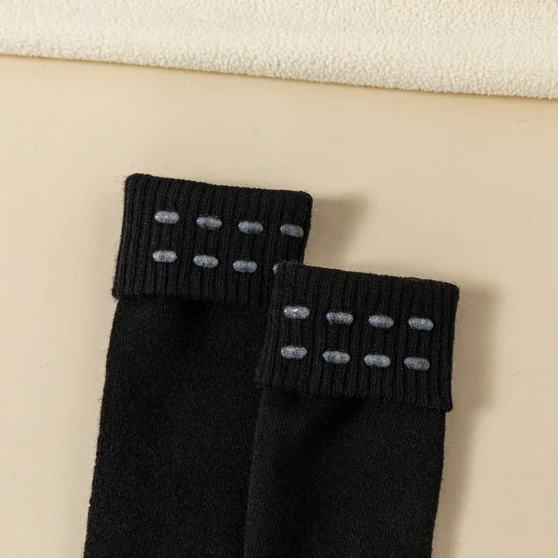 Chaussettes en laine mérinos vintage pour femmes, chaussettes au-dessus du genou, chaussettes de cuisse, bas décontractés, mode Harajuku, optique, chaud, hiver, 1 paire