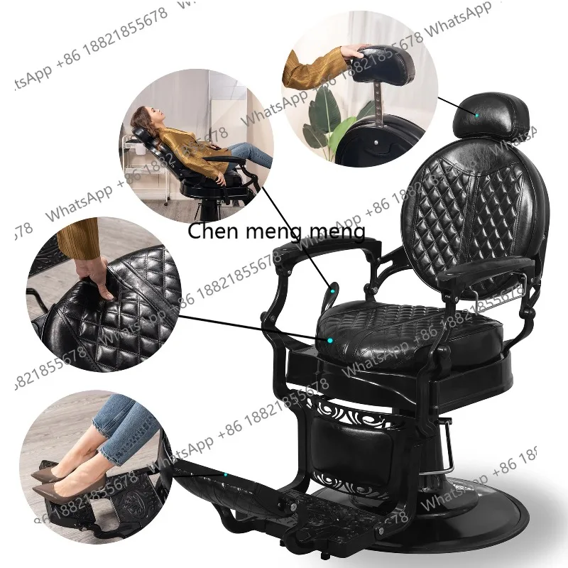 A17 كرسي الحلاق برأس الزيت Hongzi كرسي الشعر الهيدروليكي الحلاقة كرسي التجميل صالون معدات السبا #3