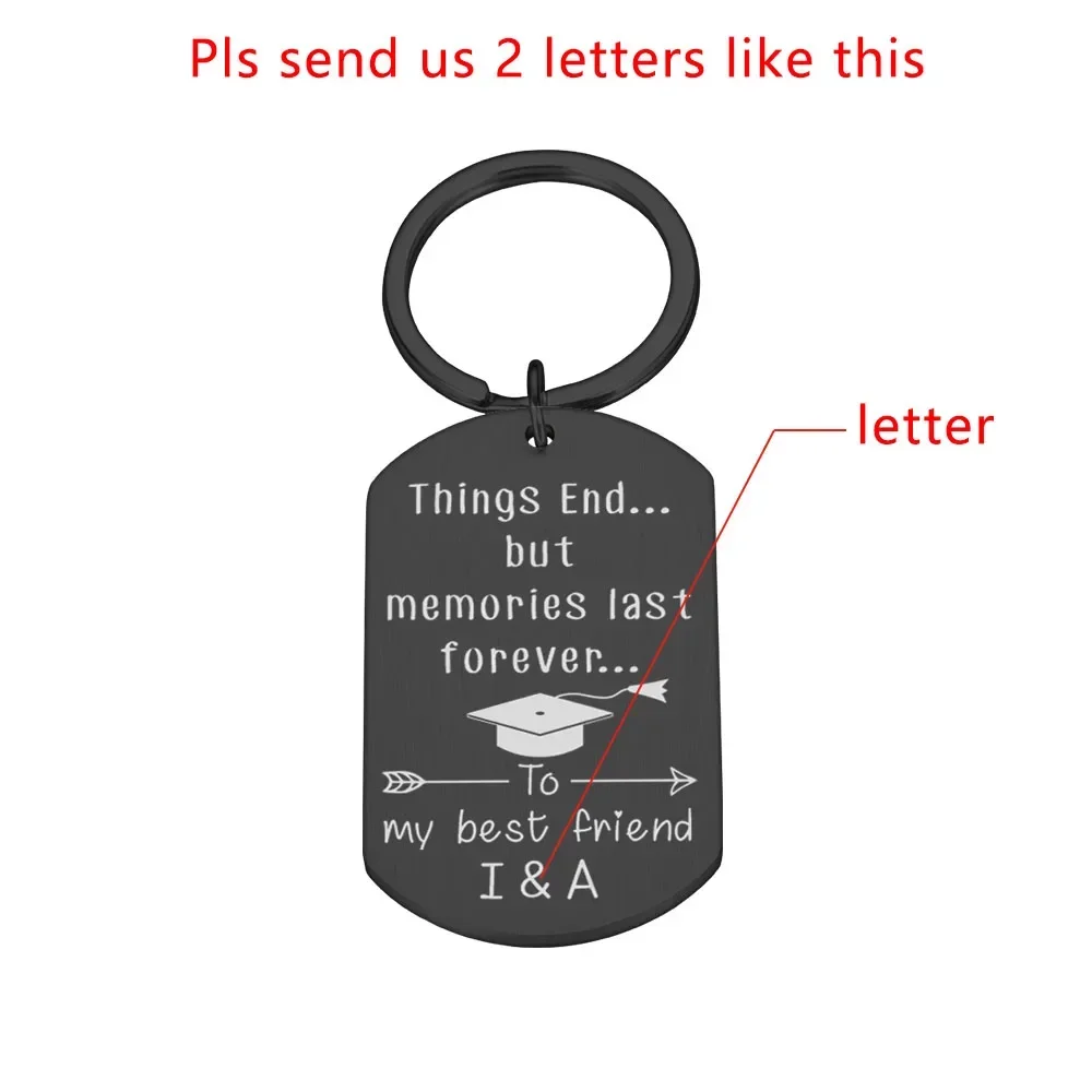 2025 New Graduate Keychain Personalized Keychains Customized Products Graduated Christmas Gift to Your Best Friend Keyrings