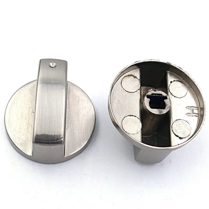 1Pc Gas Stove Knobs 6mm Silver Modern Kitchen Electric Cooker Oven Hob Control Switch For Household Hardware Replacement Tools