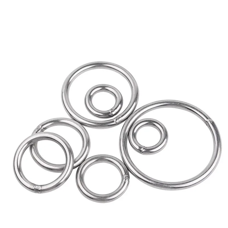M3 M4 M5 M6 M8 M10 M12 304 Stainless Steel Ring Solid Welded O-circle For Rigging Marine Boat Hammock Yoga Hanging Rings