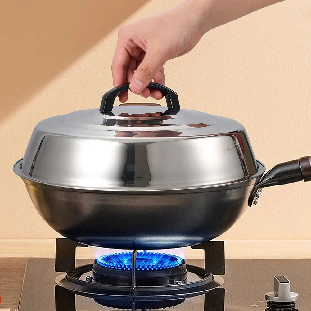 

Набор из 2 утолщенных крышек для кастрюль из нержавеющей стали, многофункциональные крышки для сковородок, бытовые крышки для приготовления пищи, для кастрюль, воков, пароварок, для кухни