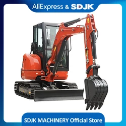 JKW-35S Mini Excavator 3 Ton Micro Bagger Small Digger Machine Hydraulic Crawler Excavator Digging Machine Customizable for Sale