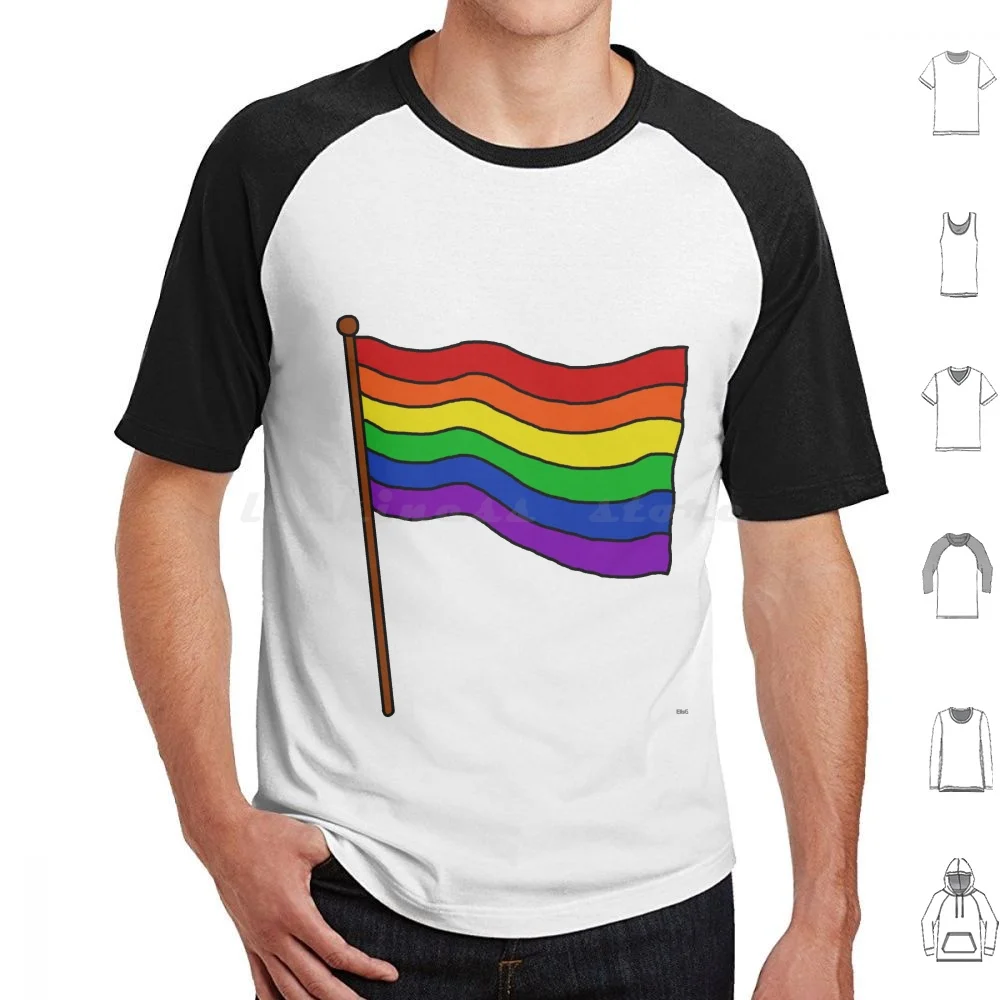 Pride T Shirt Big Size 100% Cotton Pride Flag Pride Flag Rainbow Rainbow Flag Bisexual Pansexual Asexual Pride