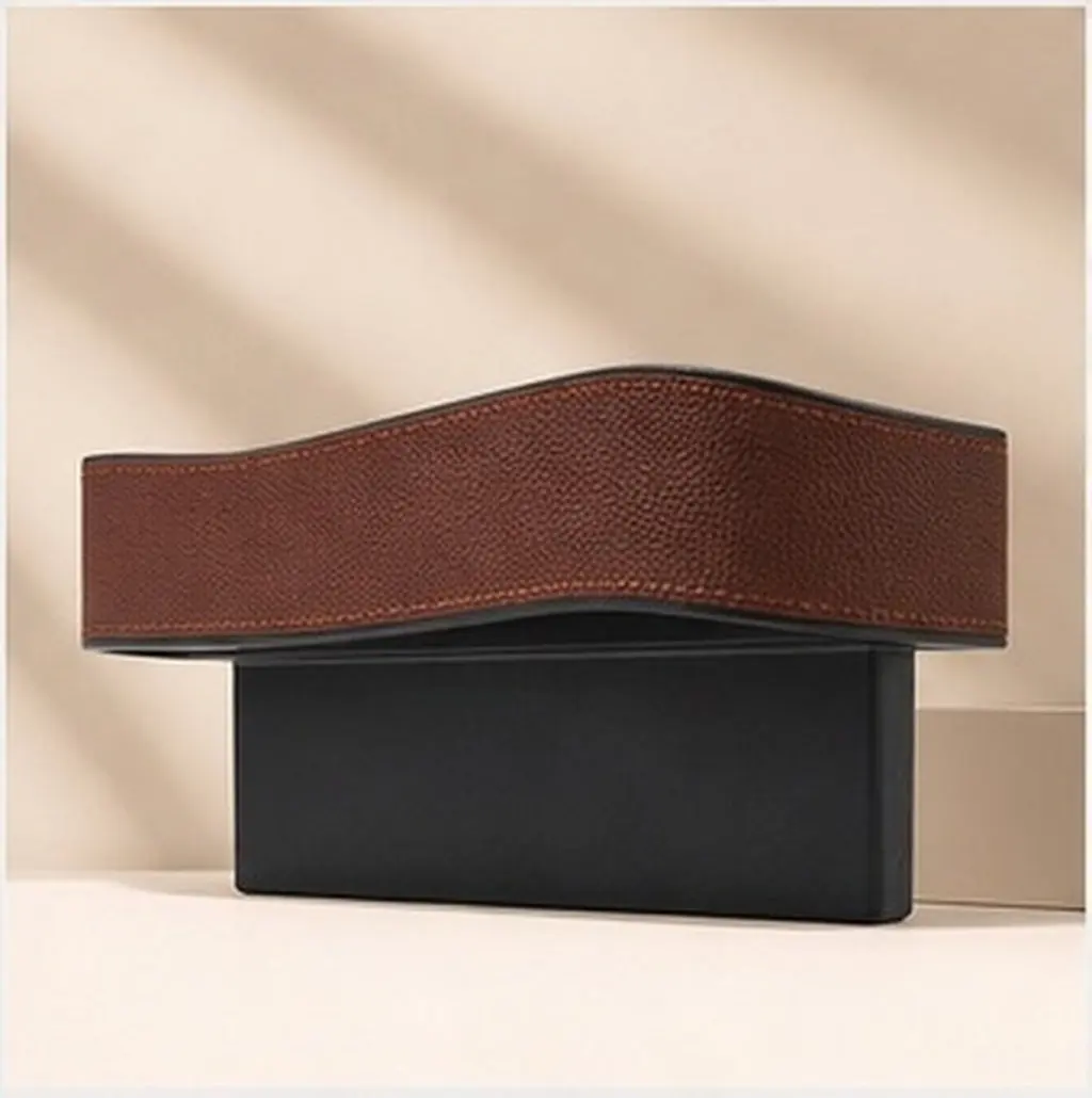1Pcs Car Seat Storage Case Heavy Duty Plastic Build Fits Between Seats Stores Phone Wallet Cards Coins Maximizes Space