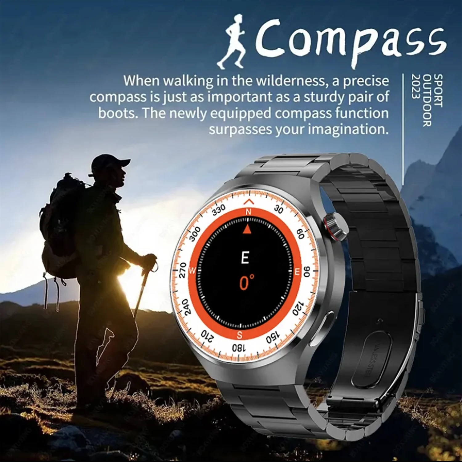 New Watch 4 PRO Smart Watch 366*366 HD Screen Bluetooth Call Heart rate NFC GPS Track SmartWatch Men's Women For Huawei Watch