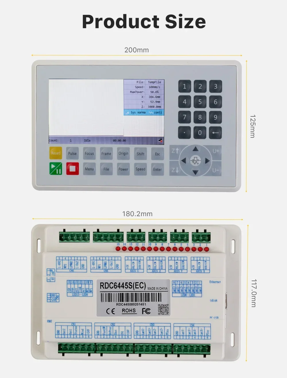 RDC6445 RDC6445G RDC6445S Controller for Co2 Laser Engraving Cutting Machine Upgrade RDC6442 RDC6442G