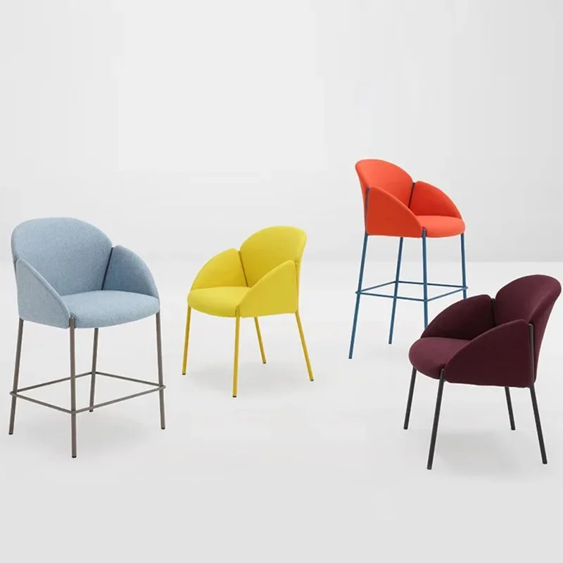Color fabric soft bag dining chair, makeup dresser, manicure and leisure chair