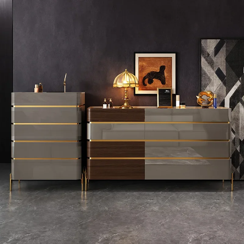 light luxury jewelry cabinet modern minimalist bed end paint eight chest cabinet storage decoration