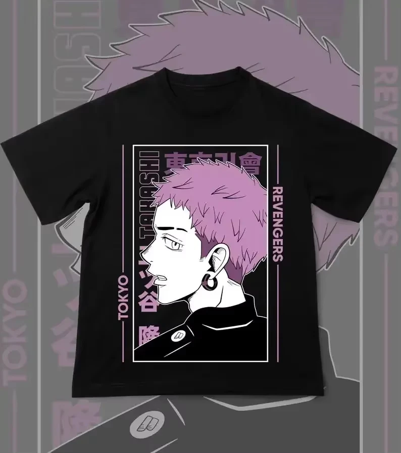 Tokyo Revengers Mitsuya T-shirt Men Women Anime Manga Vintage Graphic Print Casual Short Sleeve Summer Harajuku Oversized Top