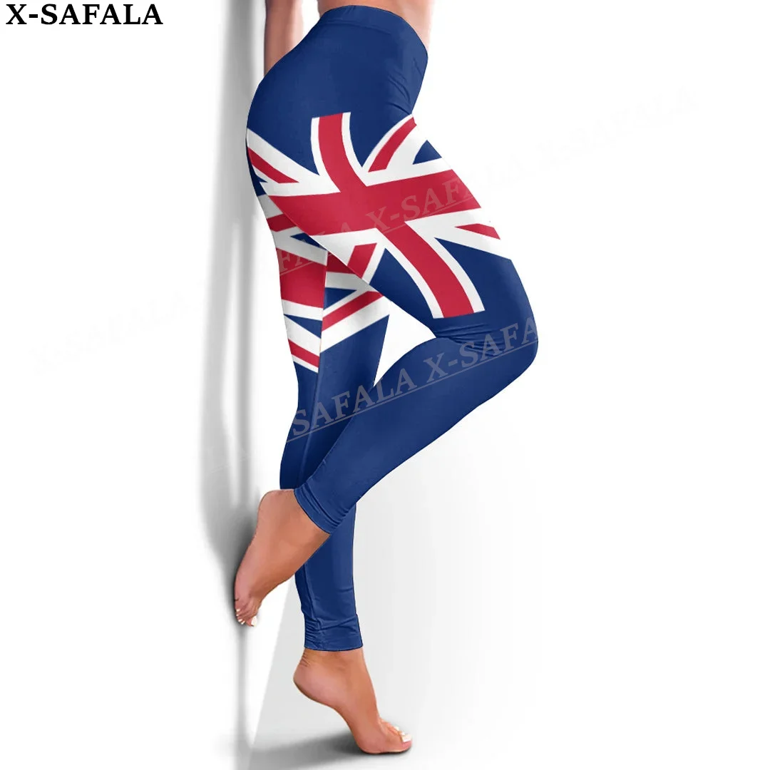 United Kingdom Coat Of Arms Love Country Leggings 3D Print Women Yoga Girl Stretch GYM Slim High Waist Legging Summer Sports-1