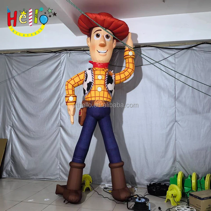 Cartoon Mascot Character Outdoor Giant Inflatable Cowboy With Hat