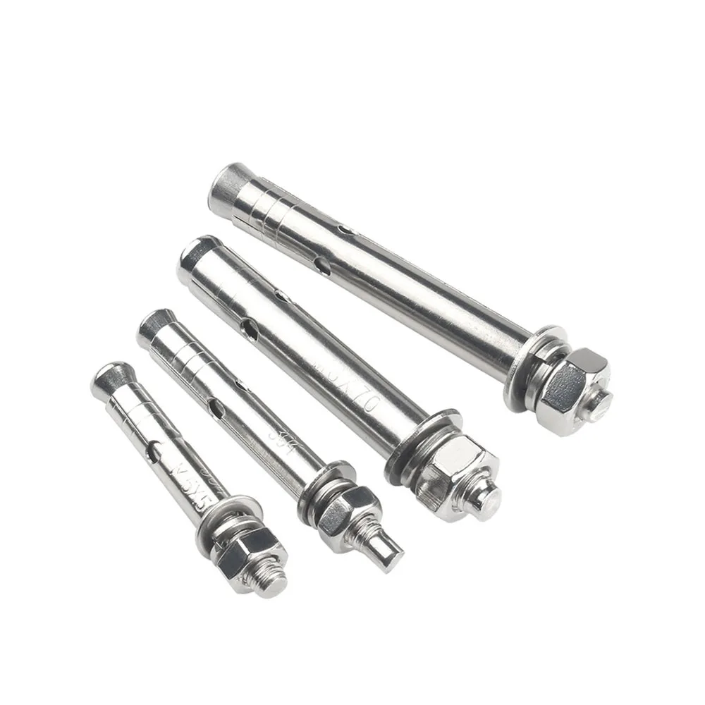 2/5PCS Expansion Screws Wedge Anchors Screw Bolt 304 Stainless Steel M6 M8 M10 External Hex Expansion Bolts for Cement Concrete