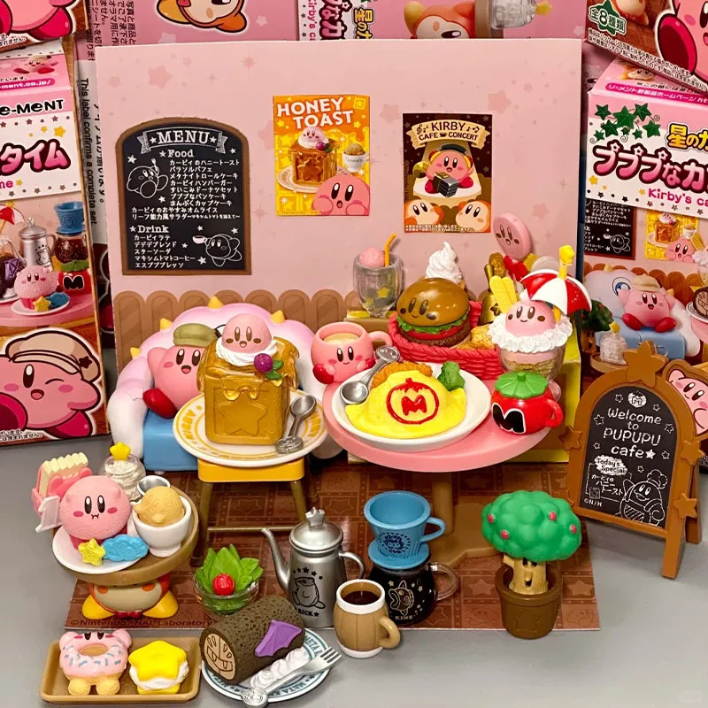 

Rement Kirby Series Collection Miniature Scene Original Kawaii Blind Box Action Figure Adorable Anime Doll Fidgets Toy Gift