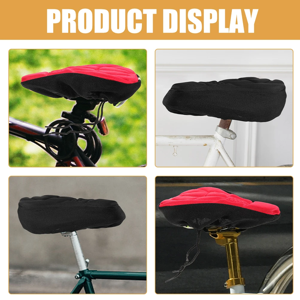 

2pcs Supple Bike Saddle Cover Anti-Slip Cycling Seats Pad For Mountain Road Folding Bikes Wear-Resistant Comfortable Durable