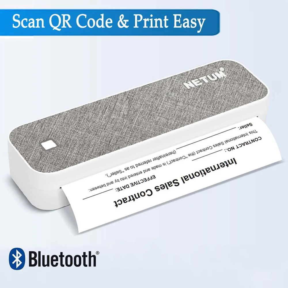 

A4 Portable Thermal Printer Bluetooth &USB Photos txt word PDF Document Printing Compatible with Android, iOS, Windows systems