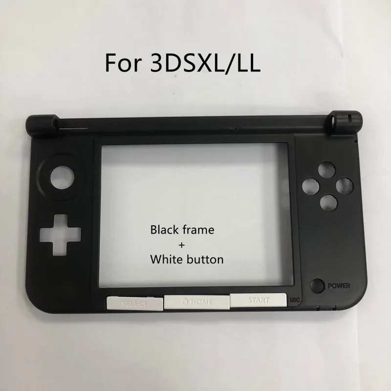 Sostituzione per 3DS XL/LL per 3dsxl/LL Custodia a conchiglia Telaio centrale in plastica Bianco/Nero Con/Non seleziona il set di pulsanti di avvio domestico