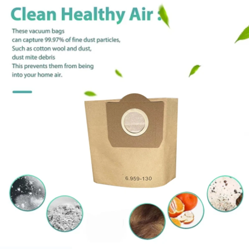 Ersatz von Staubbeuteln für Karcher 2011-2016 a2204 a2656 wd3200 wd3300 mv3 mv3 Staubsauger Staubbeutel Ersatzteile