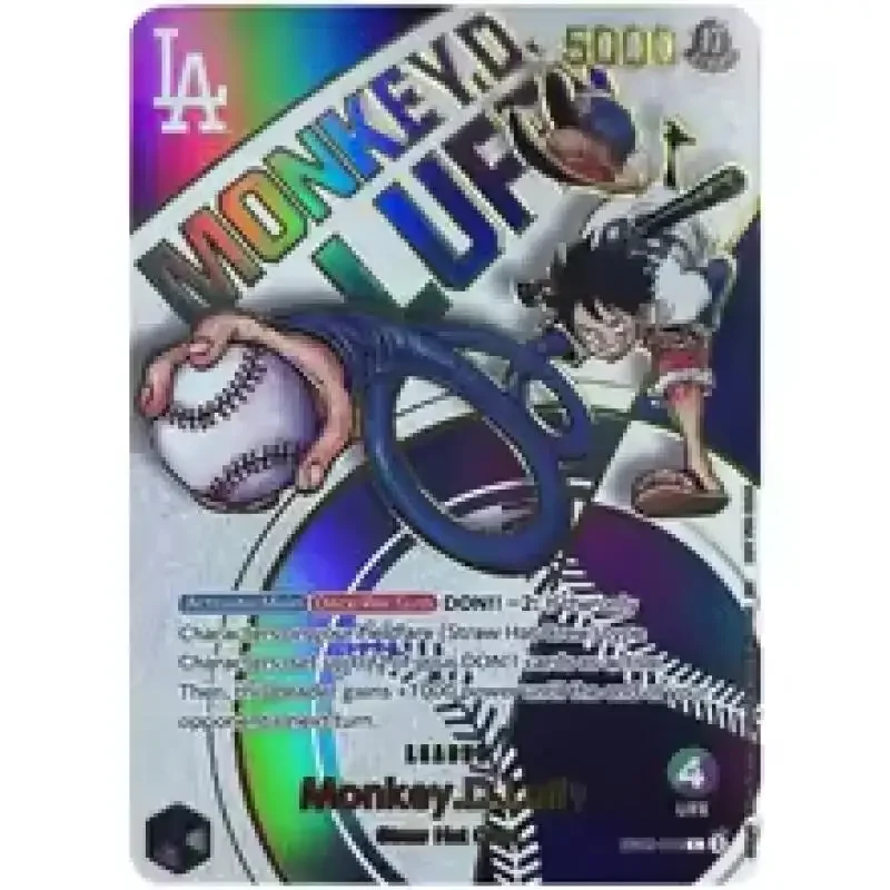 Diy One Piece Baseball Ruffy Rote Karte Zurück Einzelne Karte Opcg Flash Karte Klassische Anime Sammlung Karten Geschenk Spielzeug