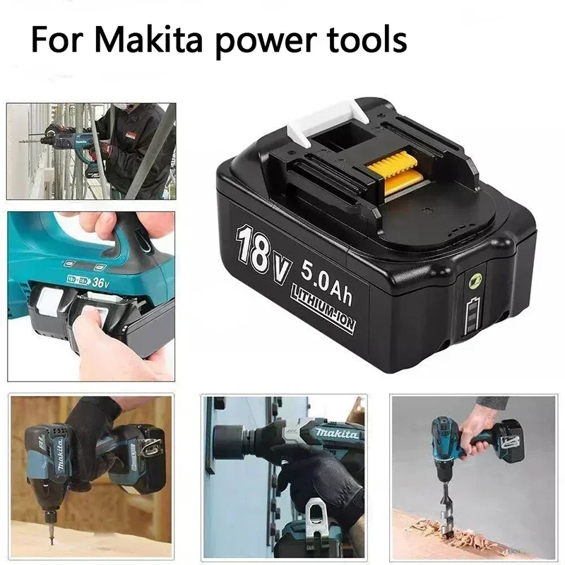 Para Makita 18V Makita 6000mAh batería de herramientas eléctricas recargables con reemplazo de iones de litio LED LXT BL1860B BL1860 BL1850