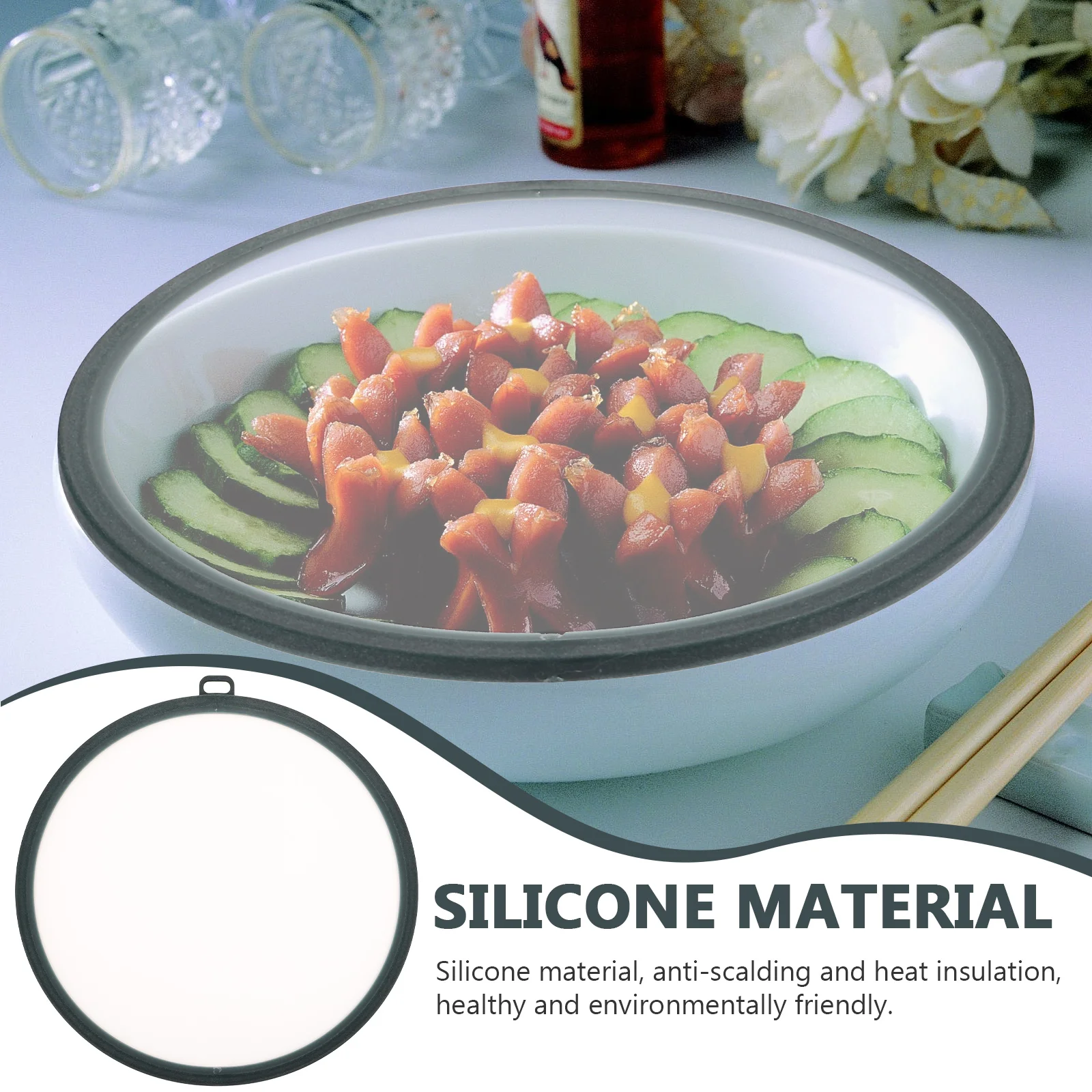 

Silicone Fresh Cover Airtight Sealing Kitchen Supply Reusable Safe Material Practical Easy Clean Wash Heat Insulation