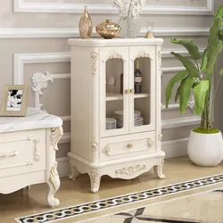 Nordic Drawers Living Room Cabinets Vintage Handles Cube Display Storage Cabinet Glass Meuble De Rangement Home Furniture