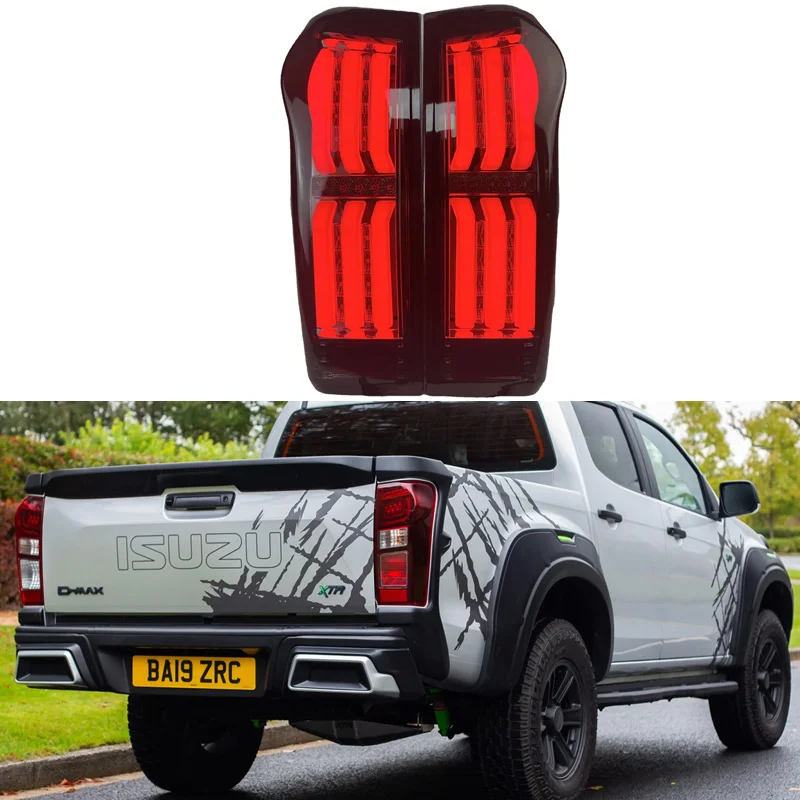 

LED Car Accessory Rear Running Lamp For Isuzu D-max Dmax 2012 2013 - 2019 Tail Lights Yellow Turn Signal Reverse Brake Light