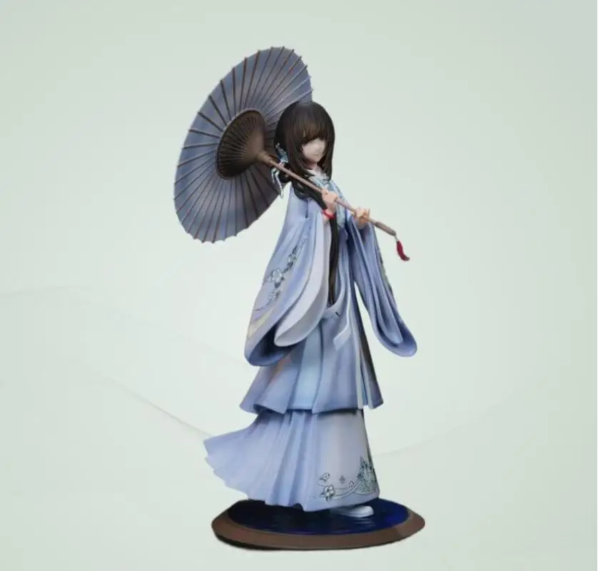 

Elivirdream 2nd Gen Mansui Anime Figure Late Ming Traveling Hanfu Girl Statue With Oil Paper Umbrella 25cm Pvc Collectible Decor
