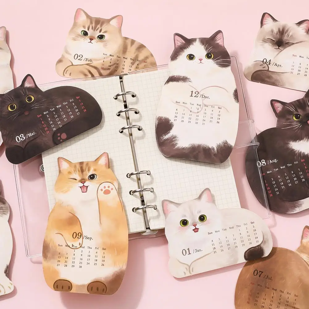 Nieuwjaarskalender 2026 Leuke Kat Hond Serie Bureaukalender voor Dagelijkse Planner Bureaukalender Planner Jaarlijkse Agenda Organisator