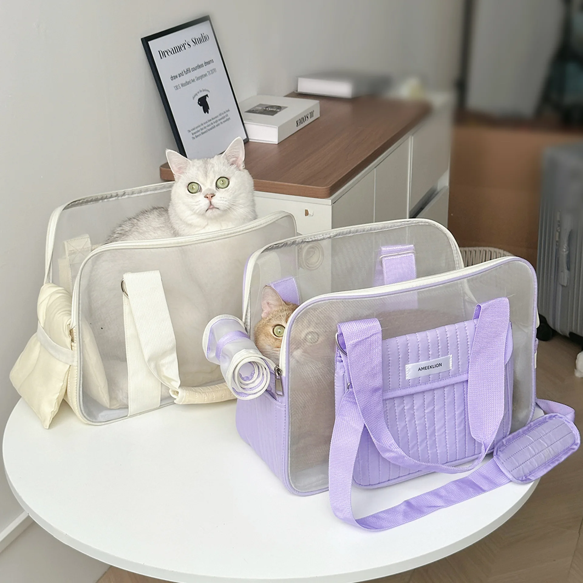 Transportín portátil transpirable para gatos y perros mini – Moderno - imagen 4