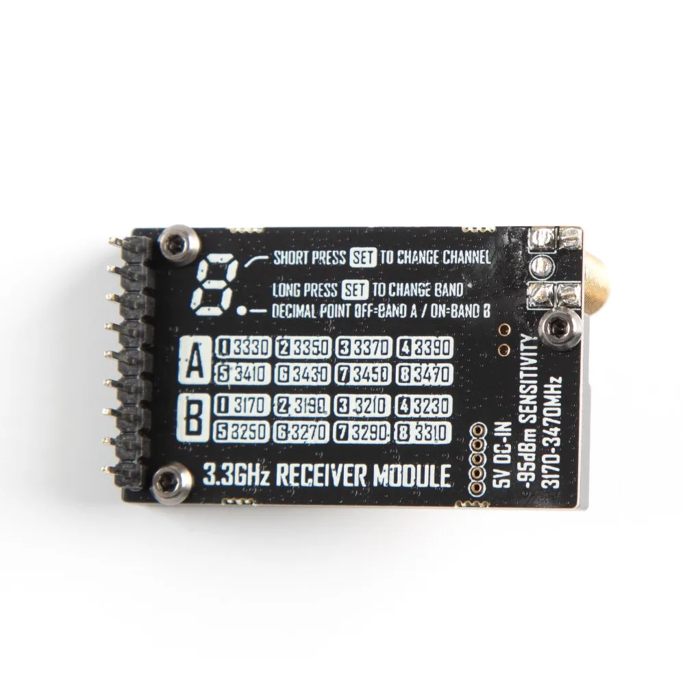 RUSHFPV 3.3G 4W VTX Transmitter Module 3170-3470MHz 3.3G Goggles VRX Video Transmission Receiver for Long Rang FPV Racing Drone