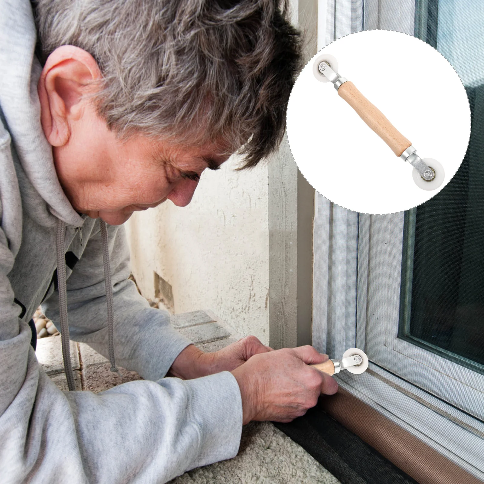 

Screen Repair For Window Door Mesh Replacement Durable Screen Rolling Tool Spline Installation Tool Hardware Accessory