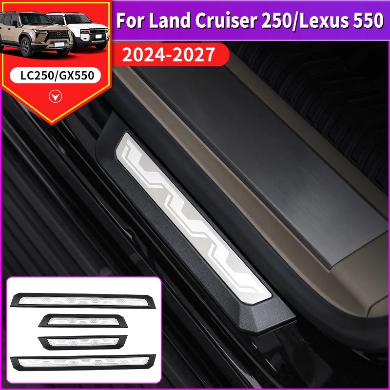 For Toyota Prado 250 LC250 Lexus GX550 2024-2027 Door Sill Protector Side Step Guard Scratch Resistant Exterior Accessories