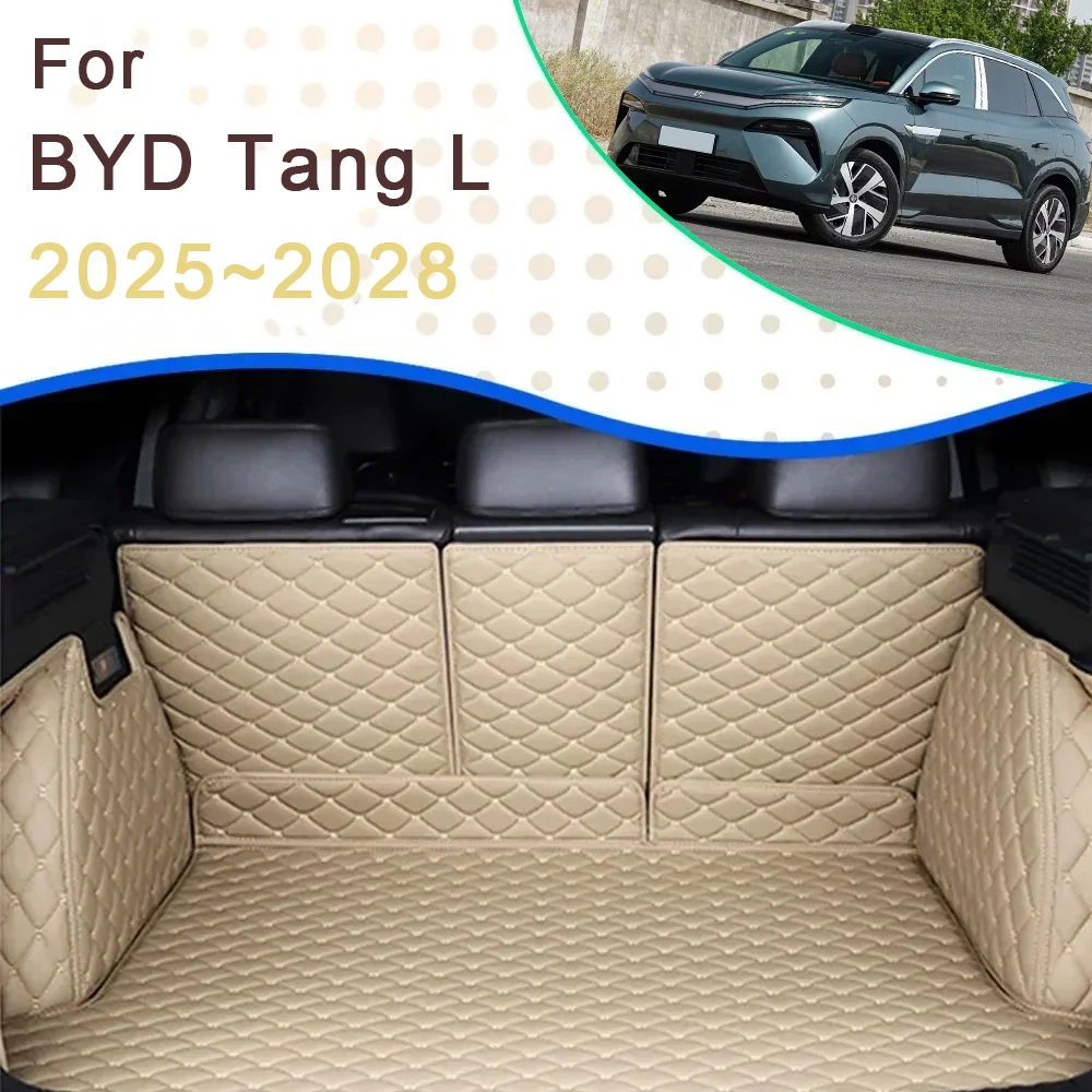 الحصير الخلفي للسيارة BYD Tang L Sealion 8 2025 2026 2027 2028 مقاوم للماء المقعد الخلفي الحصير تخزين منصات السجاد اكسسوارات السيارات #1
