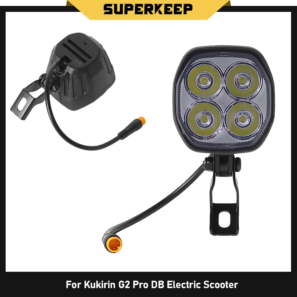 Für Kukirin G2 Pro DB Elektroroller KickScooter Vorderes LED-Licht Wasserdichter Scheinwerfer Ersatzlampe Frontlicht Ersatzteile
