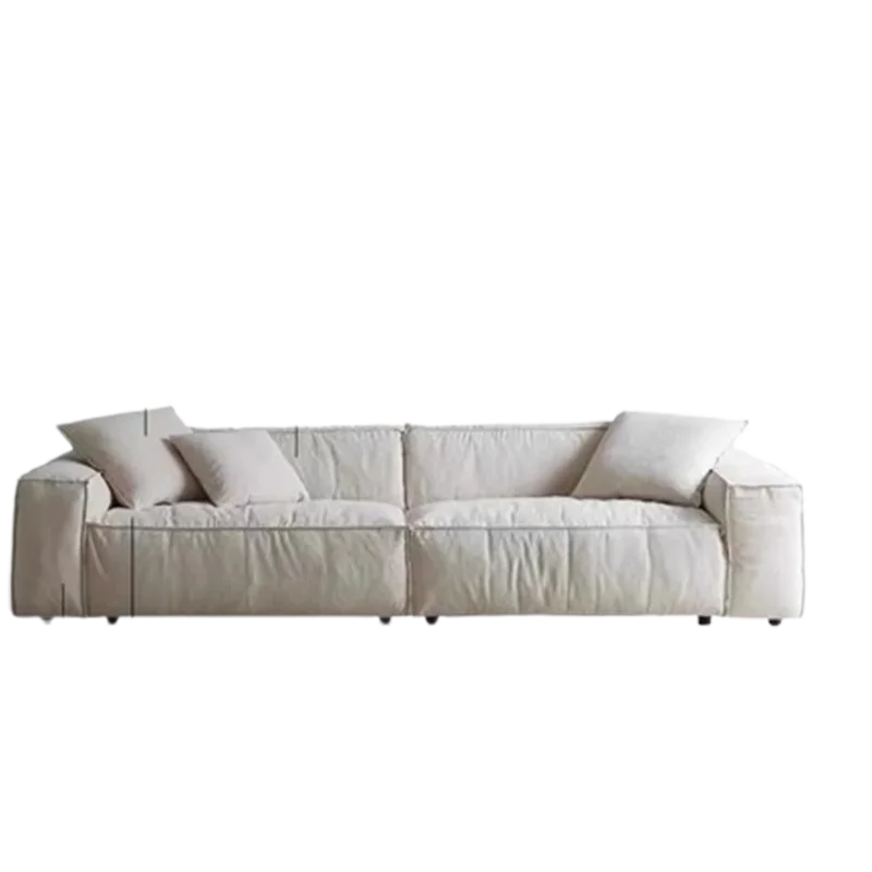 New Arrival Living Room Sofas Unique Soft Large White Floor Modern Lazy Sofa Nordic Luxury Wood Divani Da Soggiorno Furniture