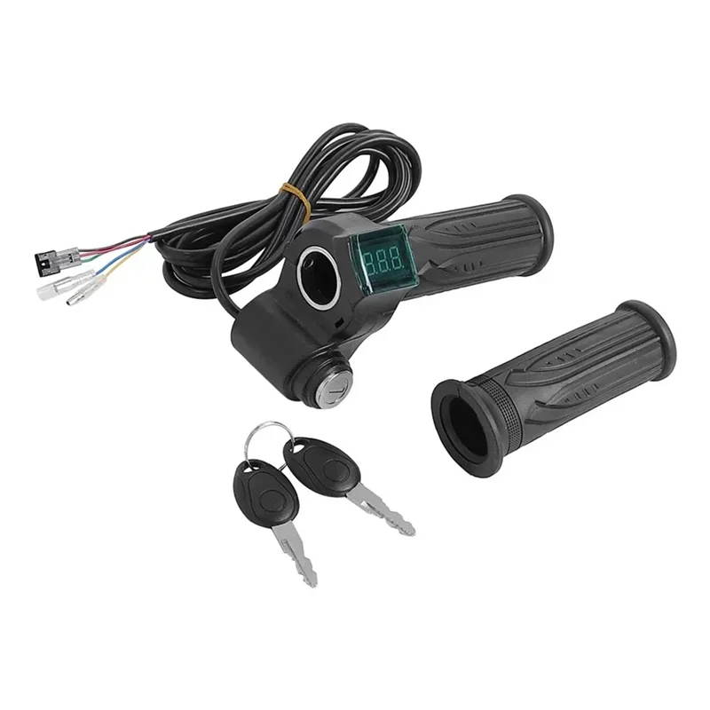 

【Must-Haves】Светодиодный цифровой дисплей Ручка дроссельной заслонки с выключателем питания 24/36/48/60 В для электрического велосипедного скутера