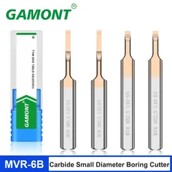 GAMONT MVR cortador de perforación de carburo de acero de tungsteno, diámetro pequeño, extremo de la cara, arco antisísmico, herramientas de ranura de corte de acero inoxidable
