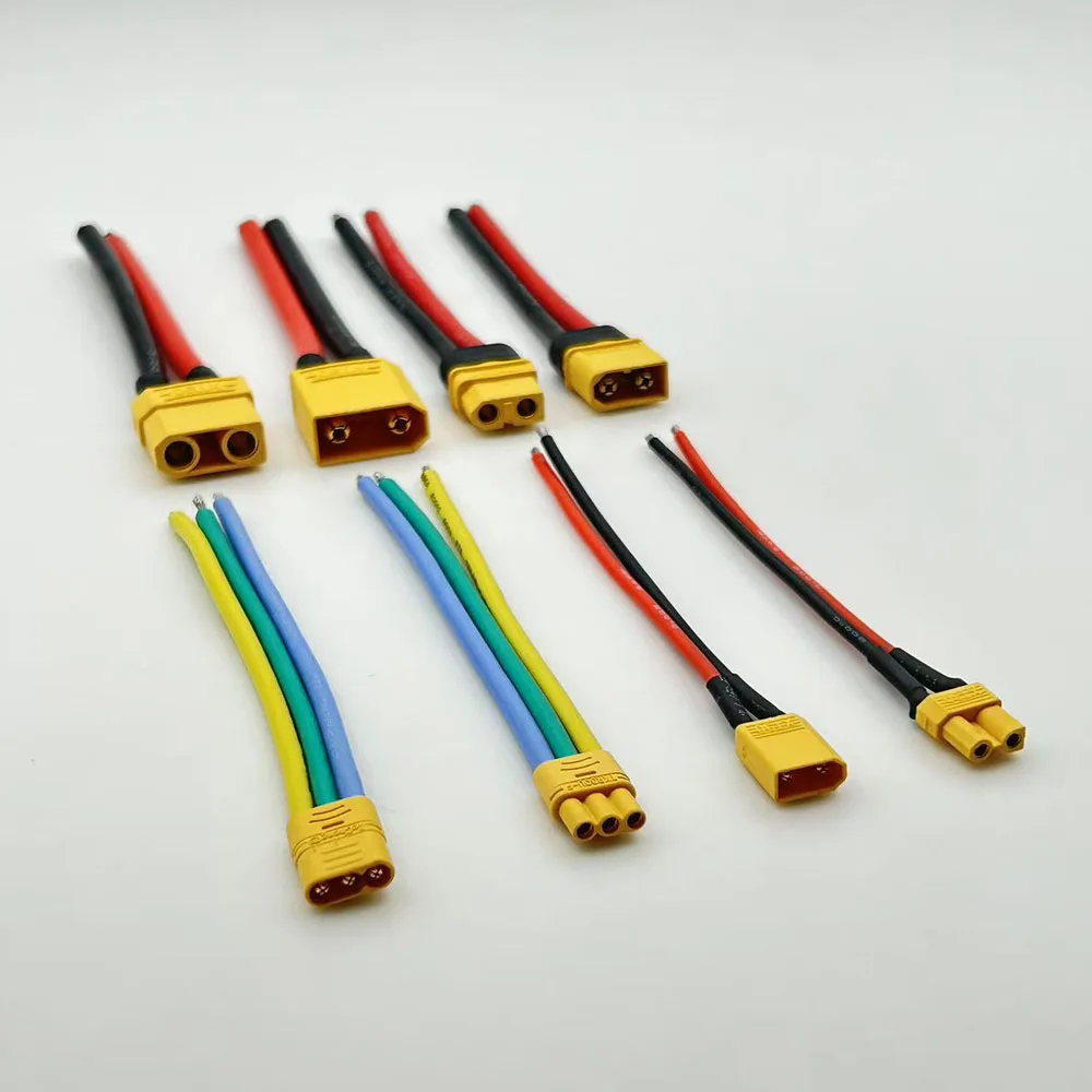 XT90 / XT60H / XT30 / XTR30U Male Plug / Female Socket Connector 10-18AWG Cable Connector For RC Battery Wire