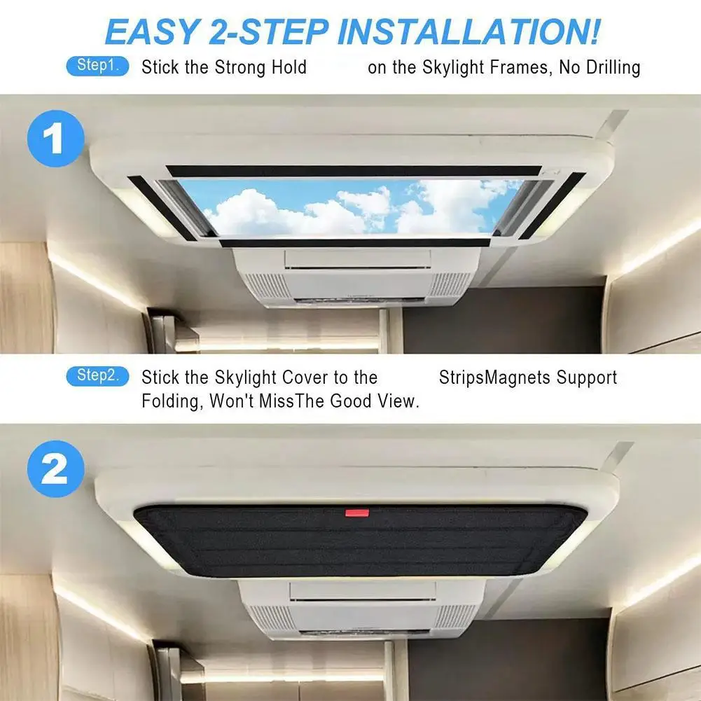 

RV Skylight Insulator Cover Oldable RV Roof Aluminum Reflective Shading Car Camper Accessory Film Shade Window Pad Sun Cove S5O8