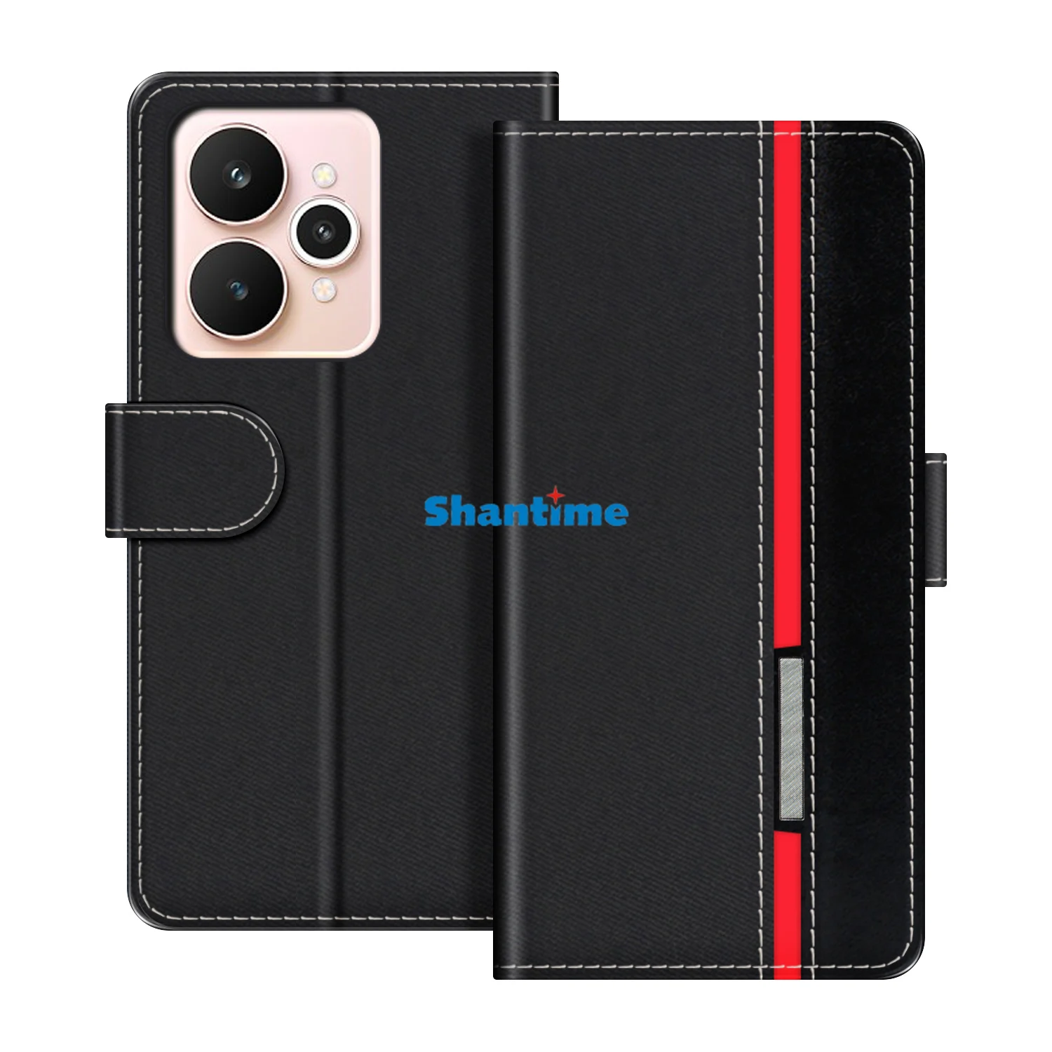 متوافق مع حافظة حماية OPPO Realme 15 5G ومحفظة كتب وغطاء للهاتف الخلوي وغطاء قابل للطي وحامل للهاتف الخلوي